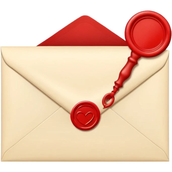 Cream-colored romantic Letter Envelope  emoji