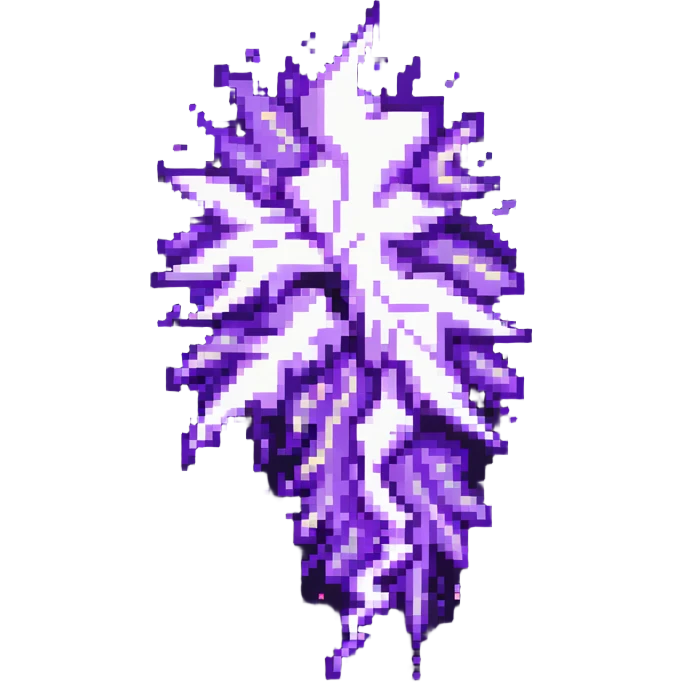 purple lightning with jagged edges, glowing effect emoji