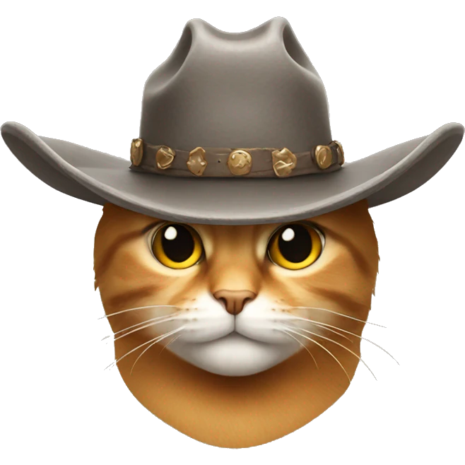 a cat with a cowboy hat emoji