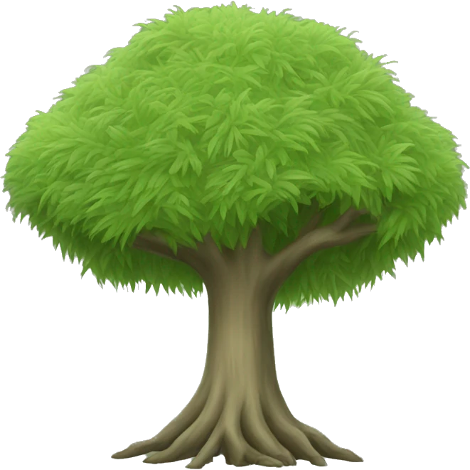 Tree with Spanish moss emoji
