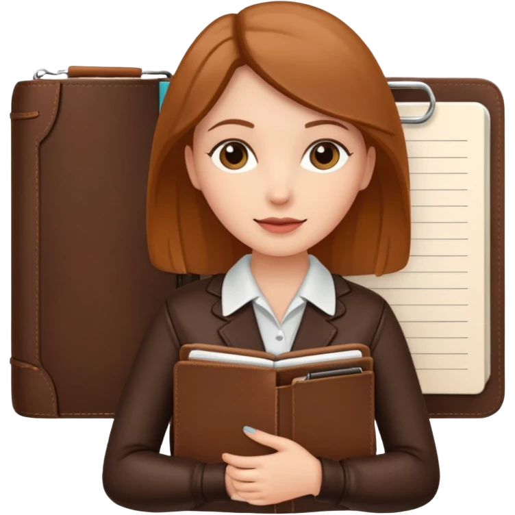 woman with planner emoji