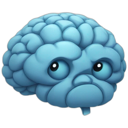 Sad brain emoji