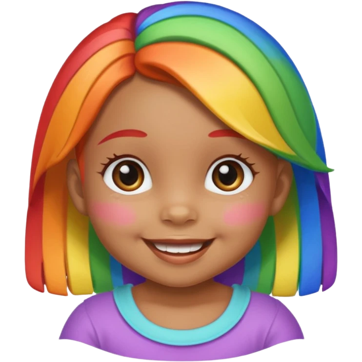 a rainbow skin baby girl emoji