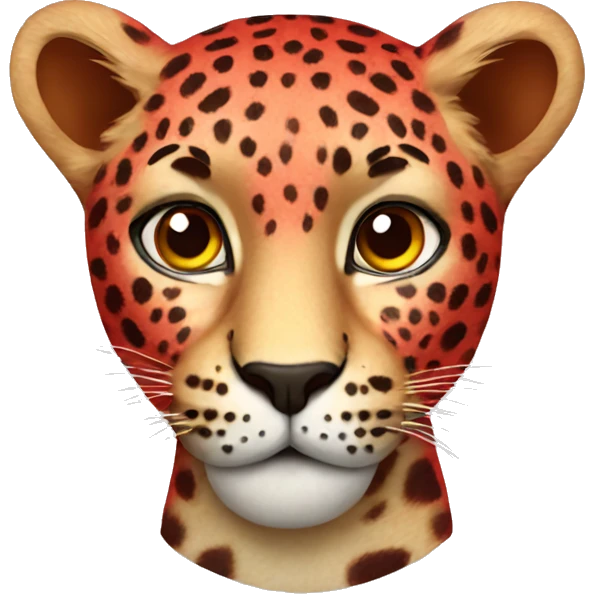Red leopard emoji
