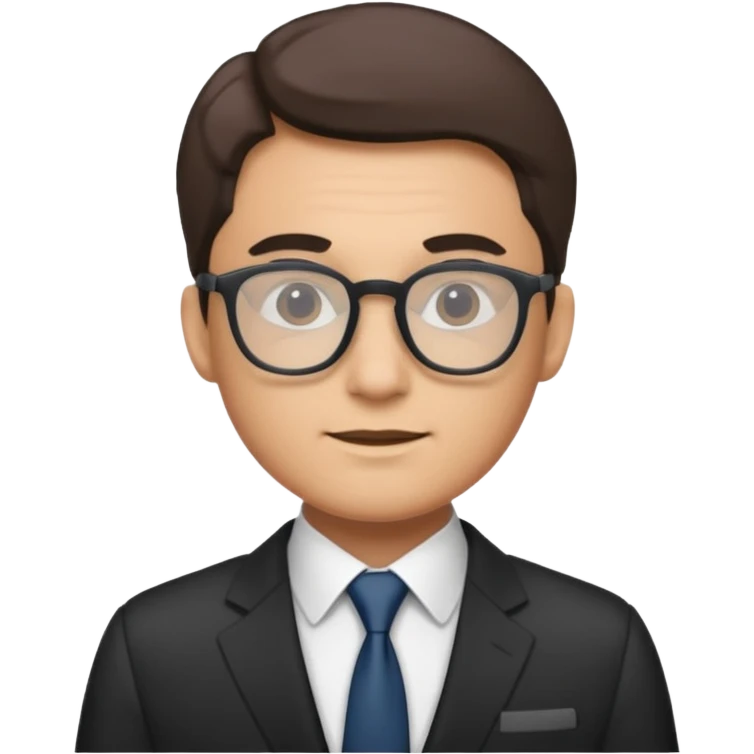 Person in suits wearing glasses emoji
