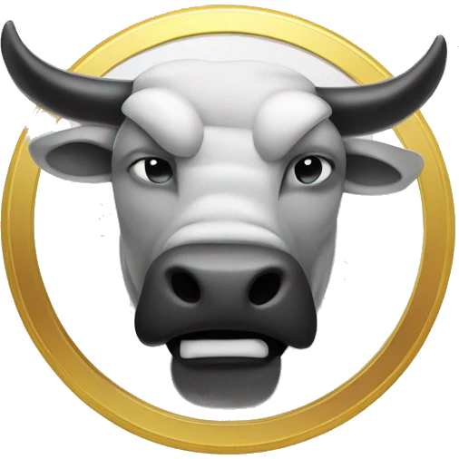 Rebel crypto coin bull emoji