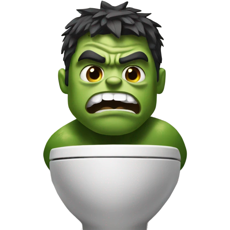 Hulk in a toilet emoji