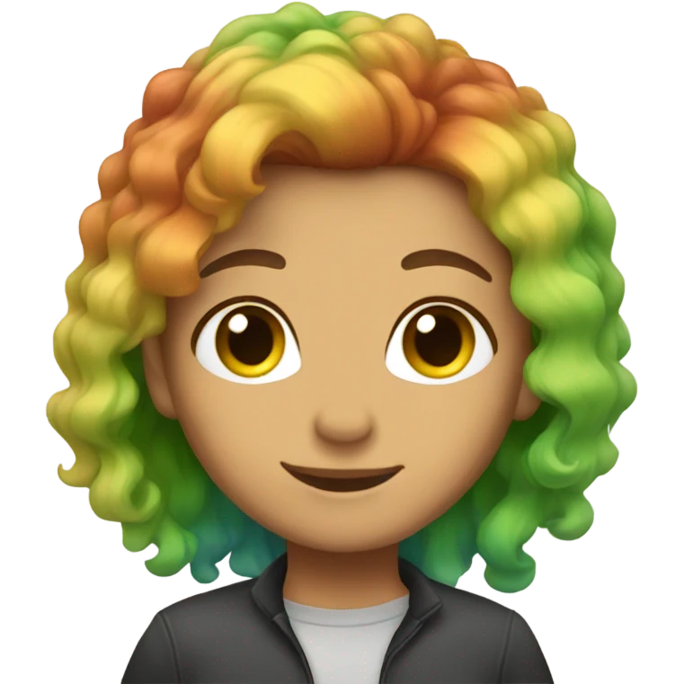 Rainbow hair emoji