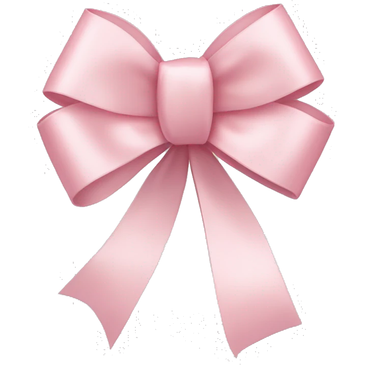 light pink ribbon bow emoji
