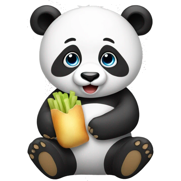 Panda Bear with Pommes  emoji