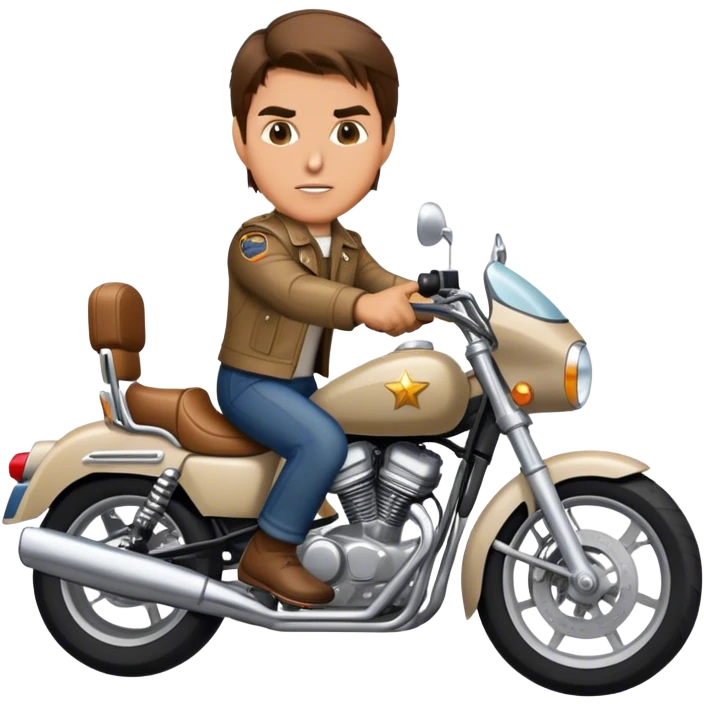 Tom Cruise faisant de la moto emoji