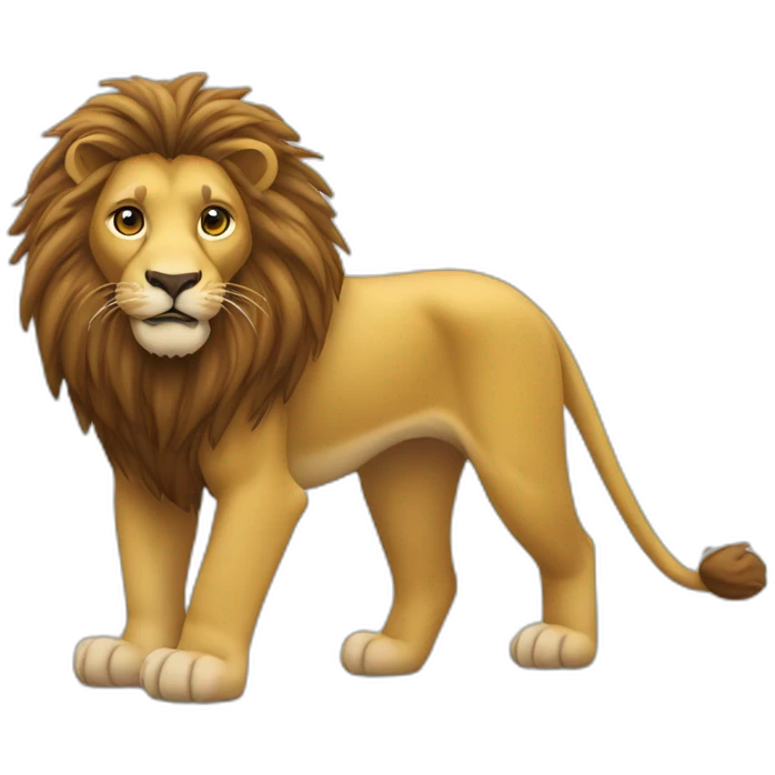 Lion faisant du crawl emoji