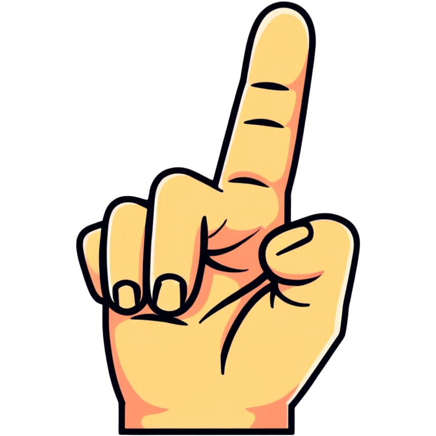 hand showing middle finger gesture emoji