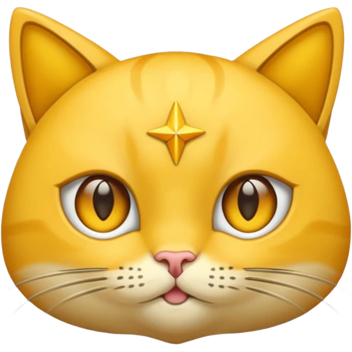 Gato amarillo con ojos de estrella emoji