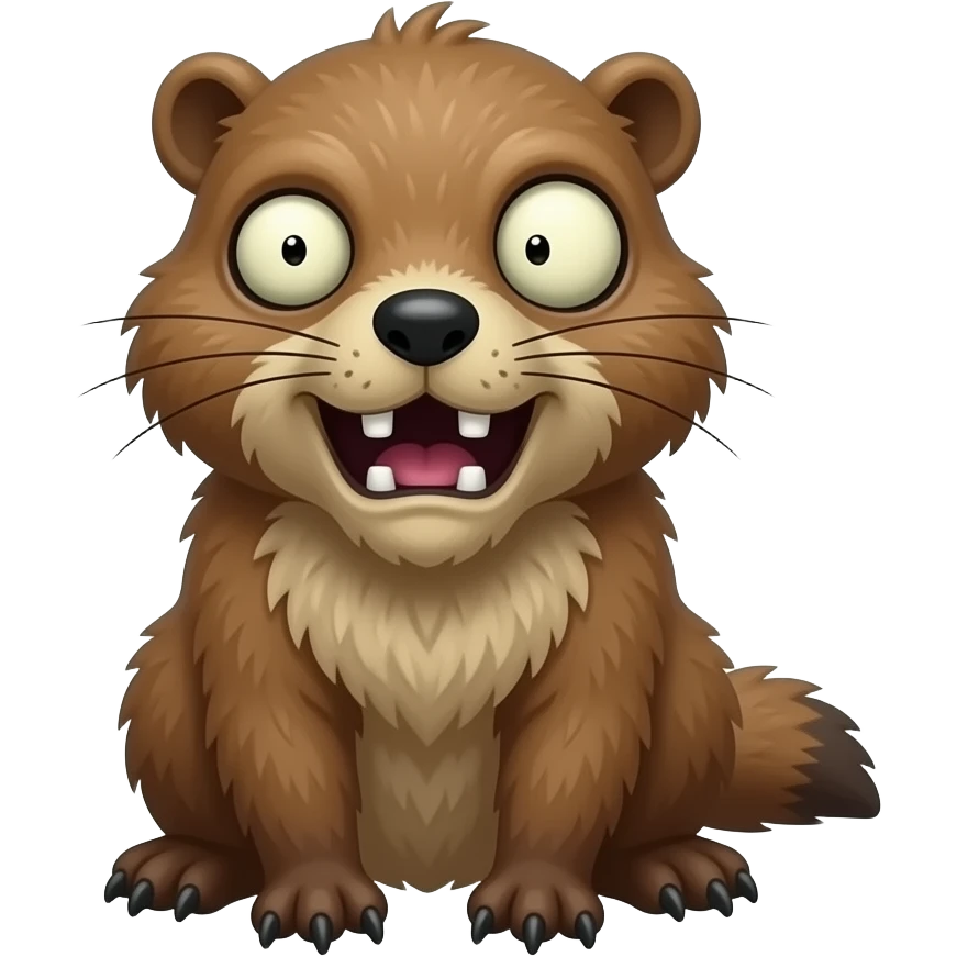 Undead groundhog zombie emoji