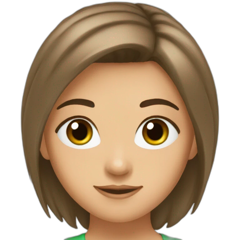 Parisa/green eyes/brown hair/very very butifull/ emoji