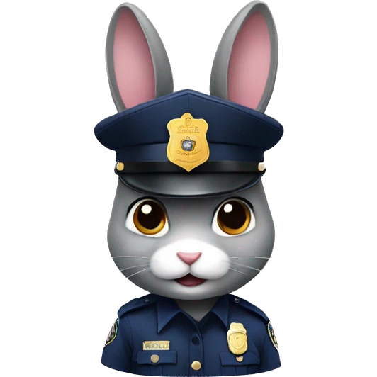 Bunny as a police officer  emoji