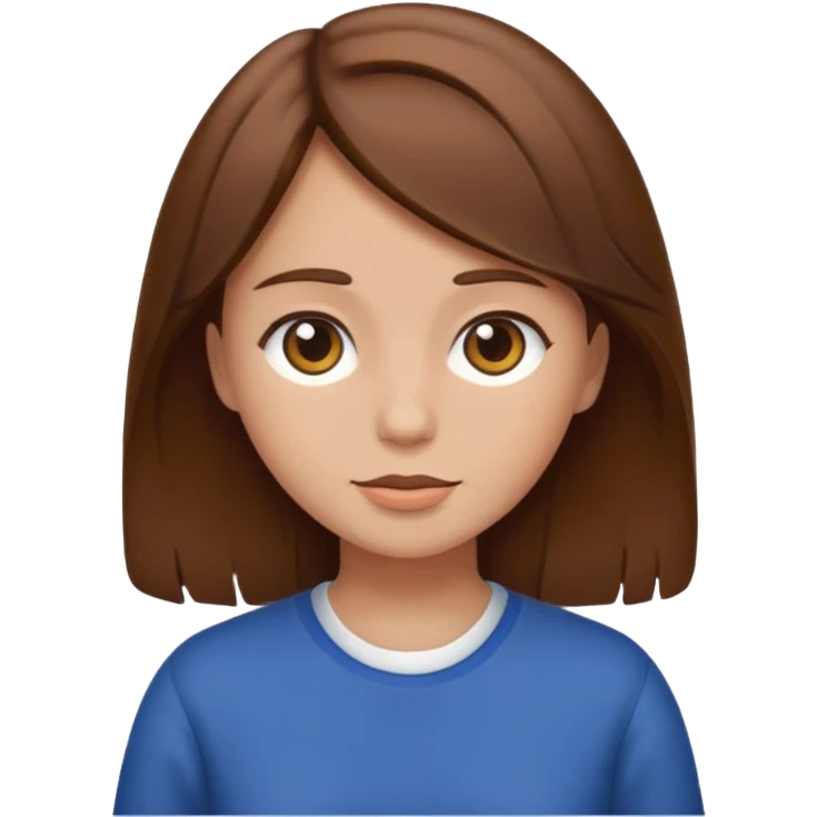 brown hair girl emoji