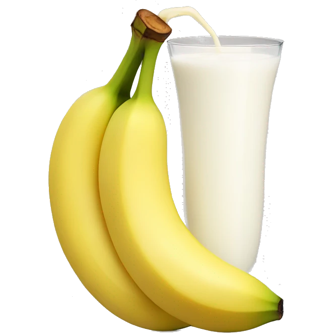 Banana with milk emoji
