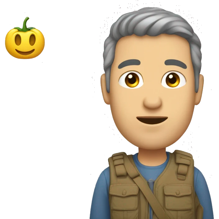 Un cățel cu cu fular emoji