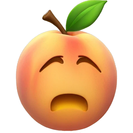 3D peach  emoji