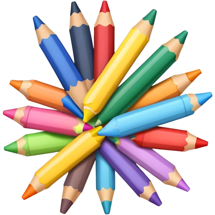 Light colors crayons emoji