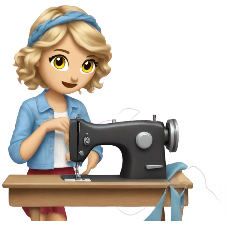 Taylor swift sewing clothes  emoji