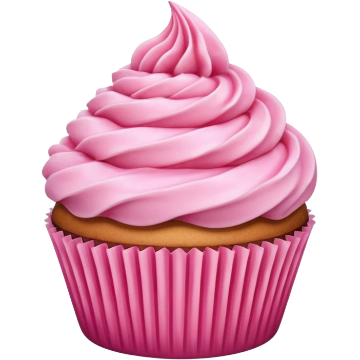 Cupcake with pink icing emoji