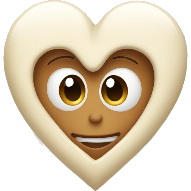 Cream heart  emoji