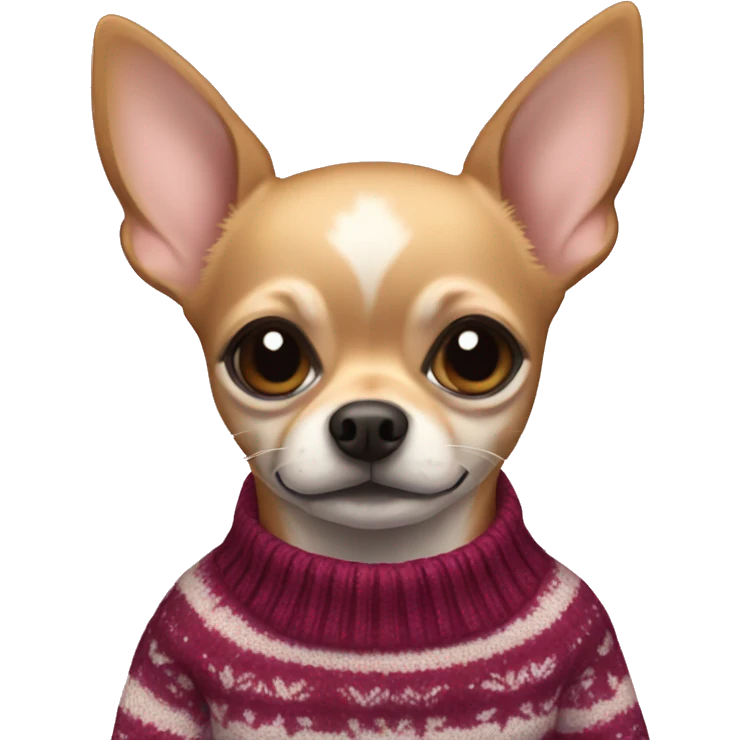 Chihuahua with a sweater  emoji