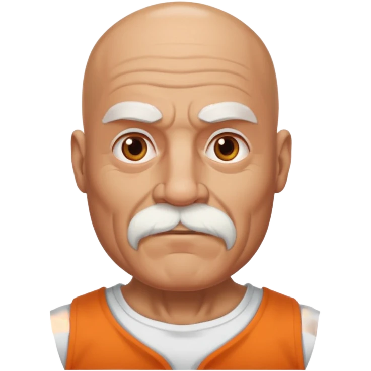 bearded old bald man with body emoji