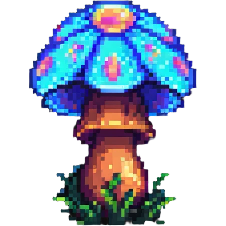 glowing mushroom with a magical aura emoji
