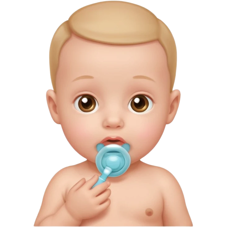 newborn with pacifier emoji