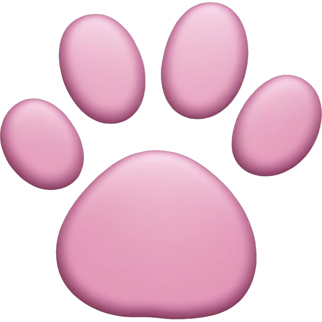 pink cat paw print emoji