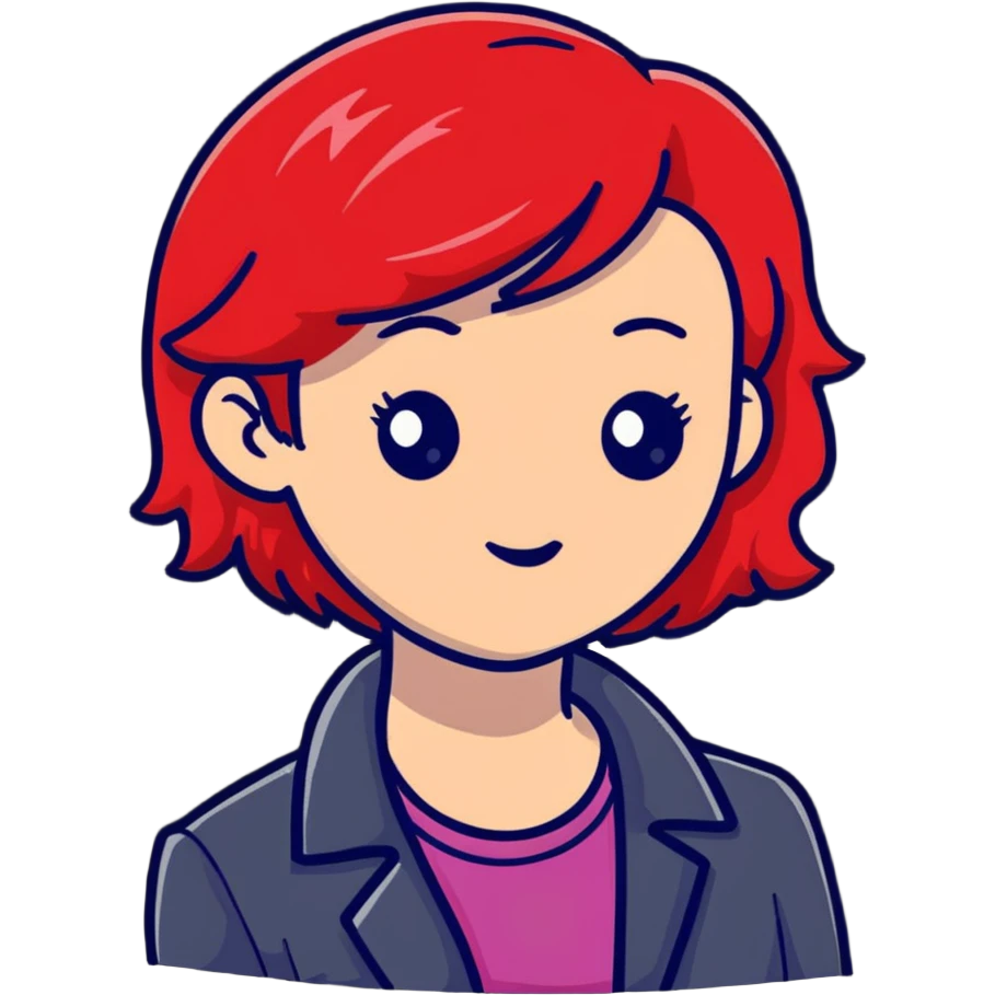 beautiful woman with vibrant red hair emoji