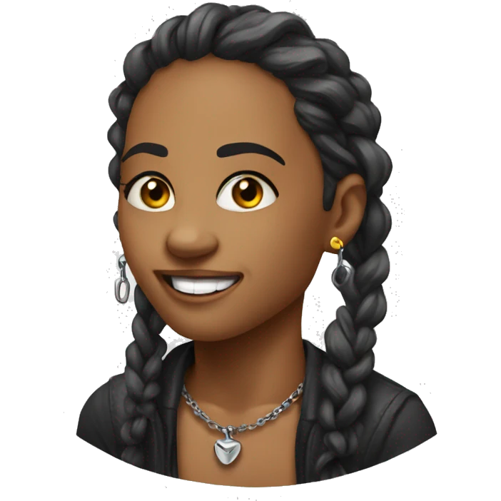 Orelha com piercing  emoji