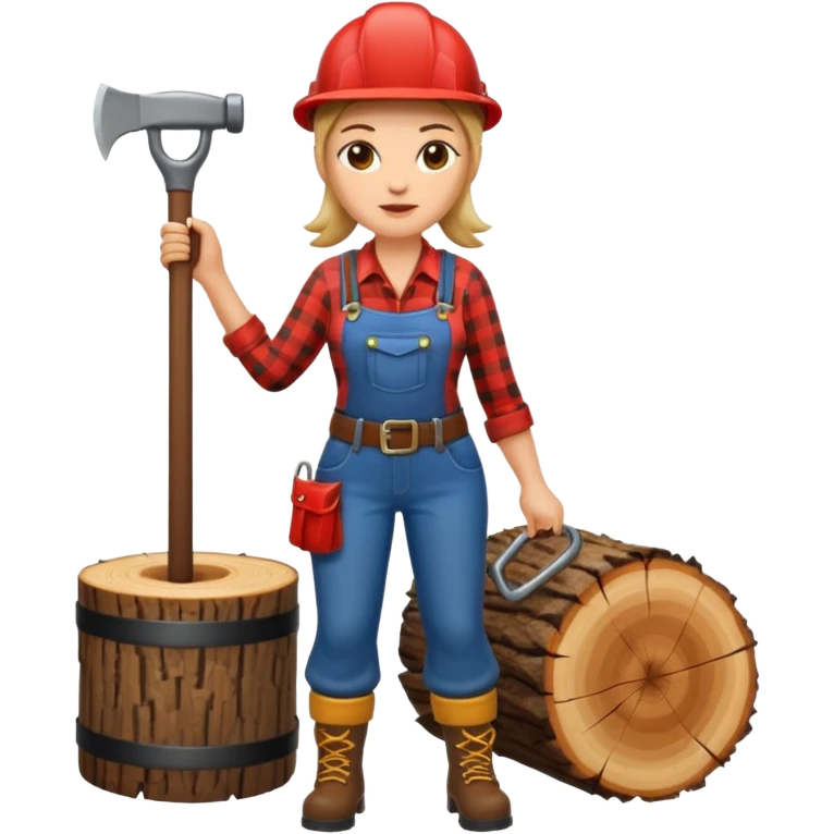 lumberjack woman emoji