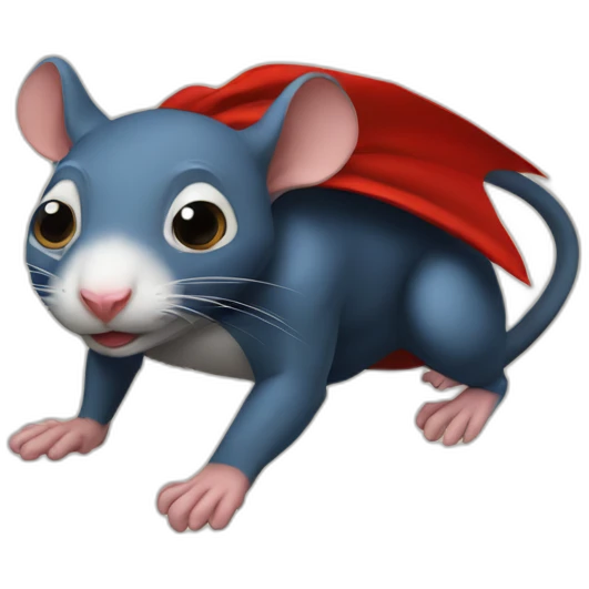 Superman as a rat emoji
