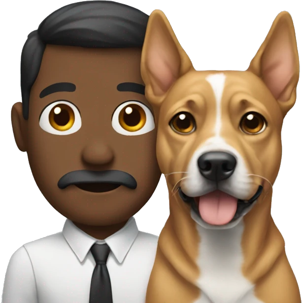 Dog with man emoji