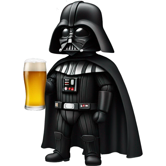 darkvador avec une bière  emoji
