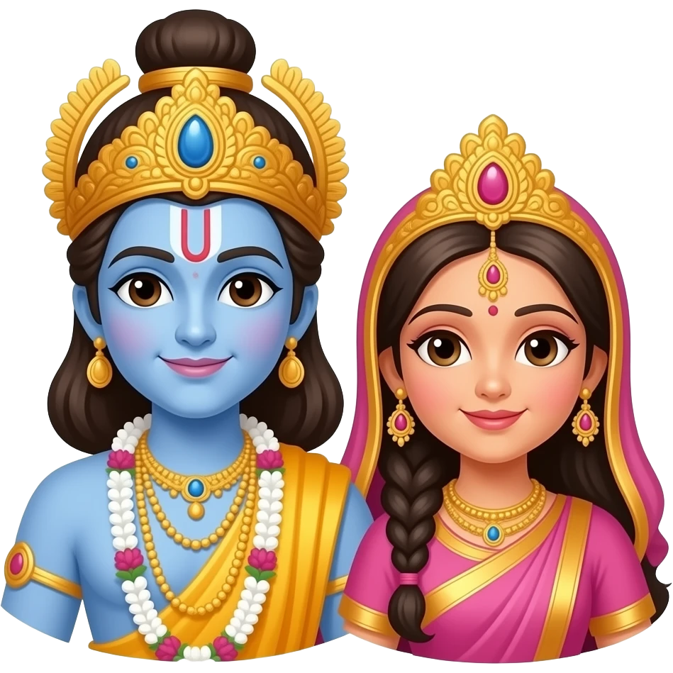 Krishna and Radha emoji