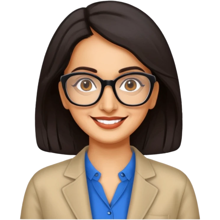 Seema anand with specs emoji