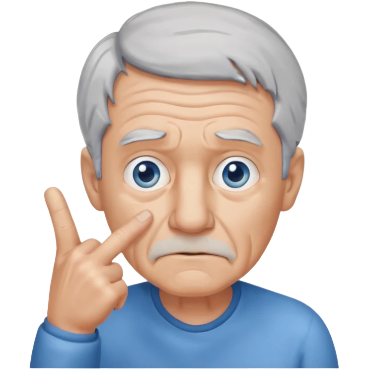 дед крутит пальцем у виска emoji