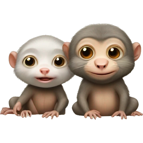 make what it would look like if a mole rat and a monkey had a baby emoji