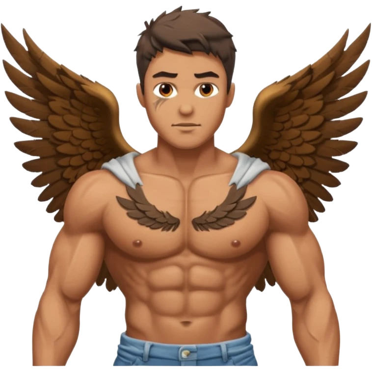 winged man in clothing emoji