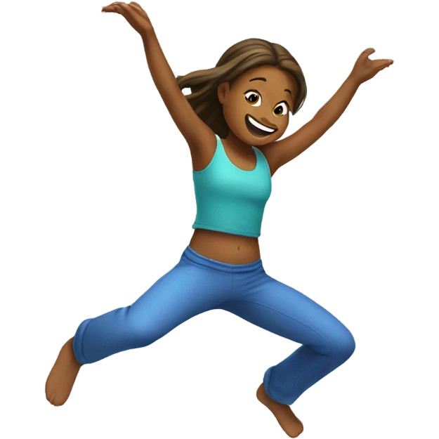 Girl doing backflips emoji