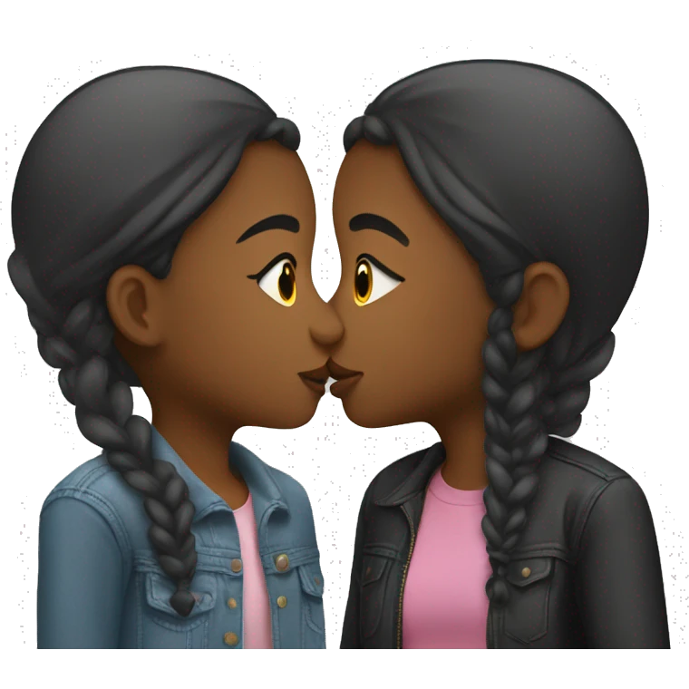 two girls kissing  emoji