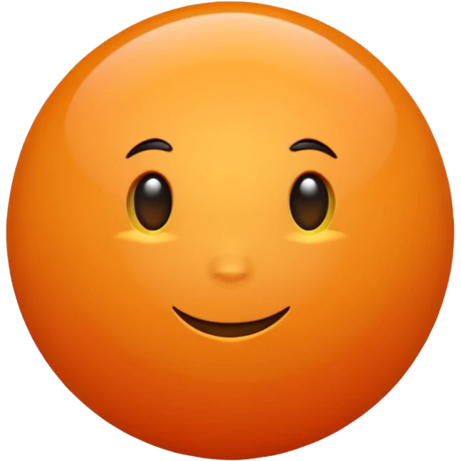bright-orange sphere emoji