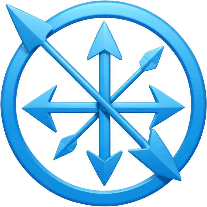 mac os icon conversion, 2 arrows cicrcle, vivid blue, skeuomorphic 🔄 emoji