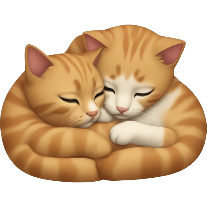 Cats cuddling emoji